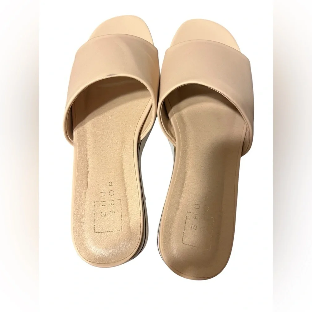 ShuShop Jade Nude Platform Sandals Size 7.5 New In Box